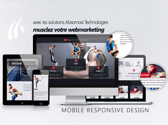Responsive design RESPONSIVE DESIGN responsive web design mobile tablettes smartphones agence marketing digital absomod ABSOMOD